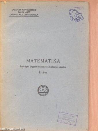 Matematika I.