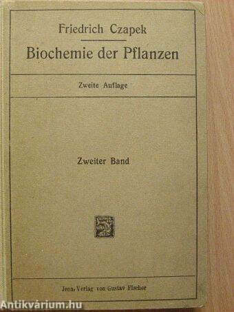 Biochemie der pflanzen II.