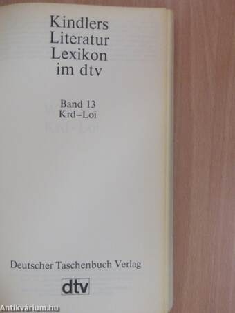 Kindlers Literatur Lexikon 13 (töredék)