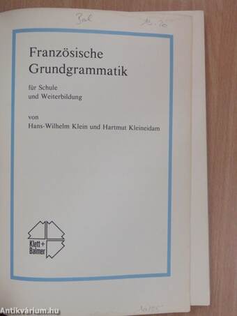 Französische Grundgrammatik