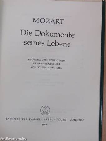 Mozart - Die Dokumente seines Lebens