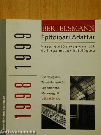 Bertelsmann - Építőipari adattár 1998/1999