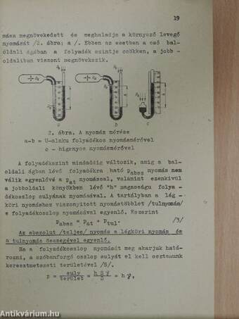 Nyomásrendszerű repülőműszerek szerelése és szabályozása