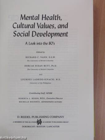 Mental Health, Cultural Values, and Social Development