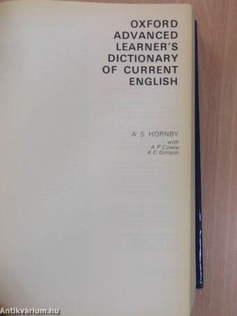 Oxford Advanced Learner's Dictionary of Current English