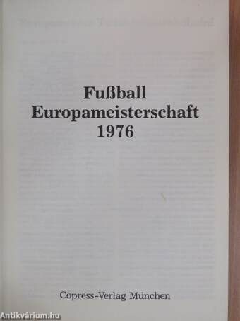 Fußball Europameisterschaft 1976