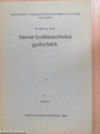 Német fordítástechnikai gyakorlatok