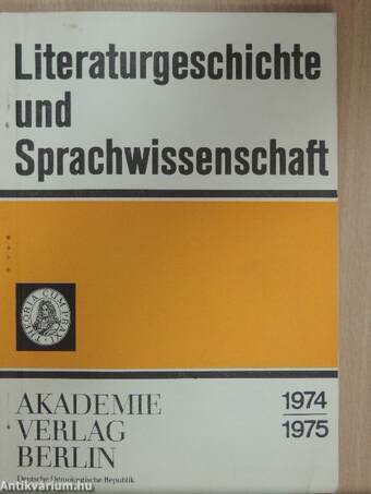 Literaturgeschichte und Sprachwissenschaft