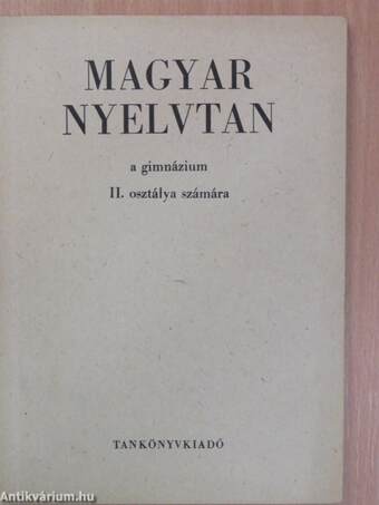 Magyar nyelvtan II.