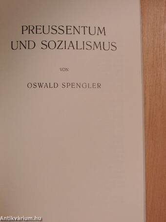 Preussentum und Sozialismus