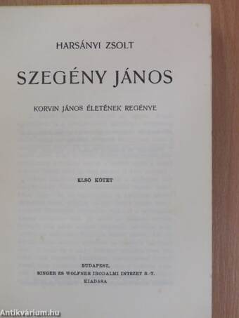 Szegény János I-II.