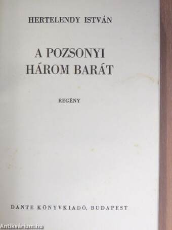 A pozsonyi három barát