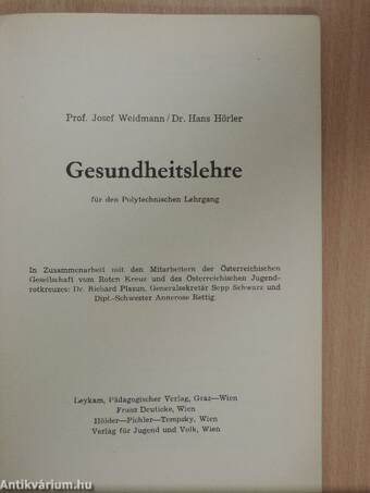 Gesundheitslehre für den Polytechnischen Lehrgang