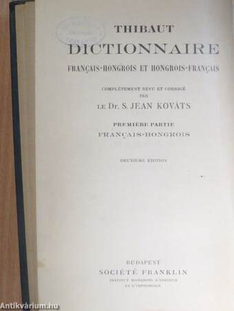 Francia-Magyar és Magyar-Francia szótár