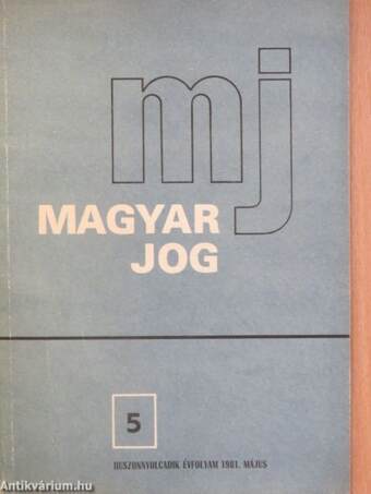 Magyar Jog 1981. május