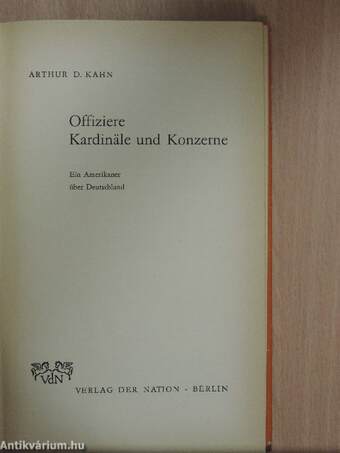 Offiziere, Kardinäle und Konzerne