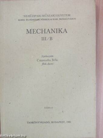 Mechanika III/B