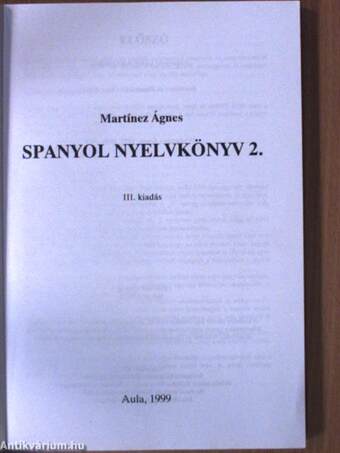 Spanyol nyelvkönyv 2.