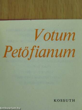 Votum Petőfianum (minikönyv) (számozott)