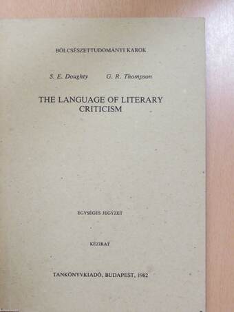 The language of literary criticism