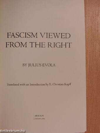 Fascism Viewed from the Right