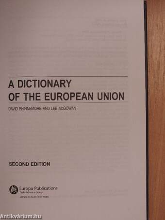 A Dictionary of the European Union