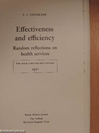 Effectiveness and Efficiency