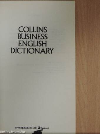 Collins Business English Dictionary