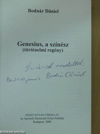 Genesius, a színész (dedikált példány)