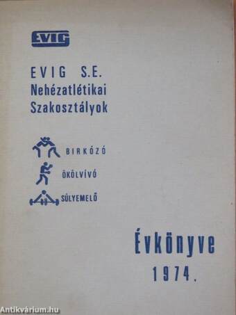 EVIG S. E. Nehézatlétikai Szakosztályok Évkönyve 1974.