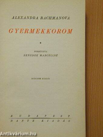 Gyermekkorom