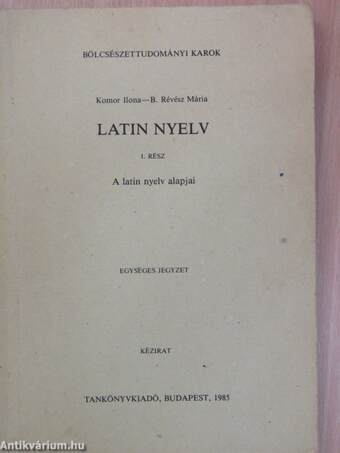 Latin nyelv I.