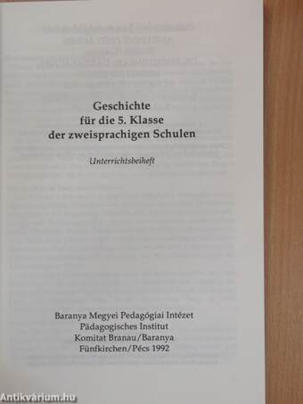 Geschichte für die 5. Klasse der zweisprachigen Schulen