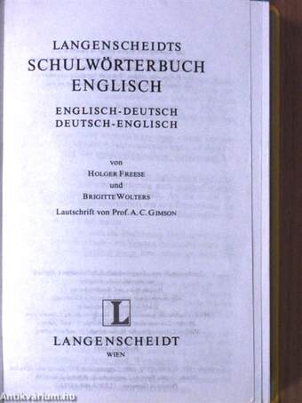 Langenscheidts Schulwörterbuch Englisch