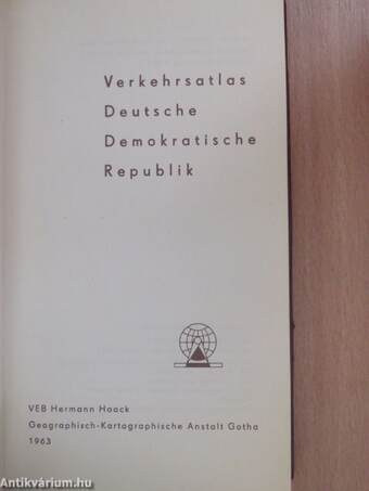 Verkehrsatlas Deutsche Demokratische Republik