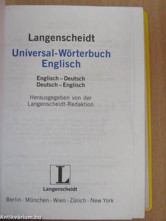 Langenscheidt Universal-Wörterbuch Englisch