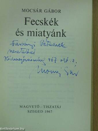 Fecskék és miatyánk (dedikált példány)