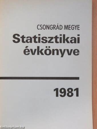 Csongrád megye statisztikai évkönyve 1981