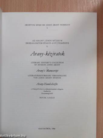 Arany-kéziratok