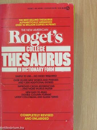 The new american Roget's College Thesaurus in dictionary form