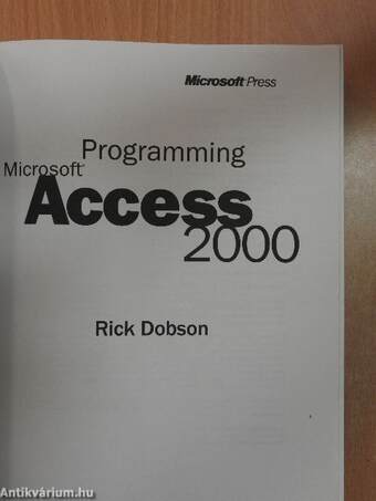 Programming Microsoft Access 2000