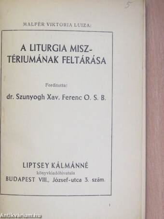 A liturgia misztériumának feltárása