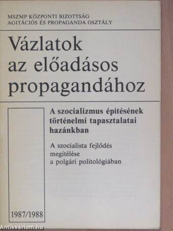 A szocializmus építésének történelmi tapasztalatai hazánkban