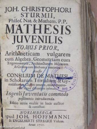 Mathesis Juvenilis I. (rossz állapotú)