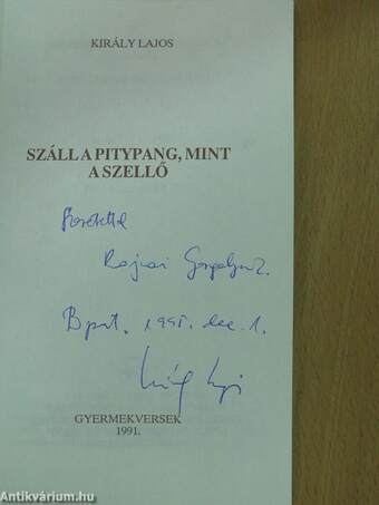 Száll a pitypang, mint a szellő (dedikált példány)