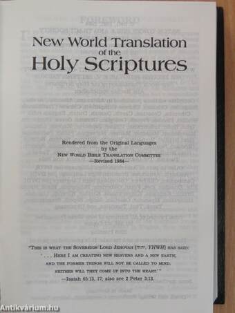 New World Translation of the Holy Scriptures