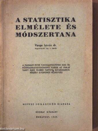 A statisztika elmélete és módszertana