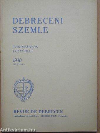 Debreceni Szemle 1940. augusztus