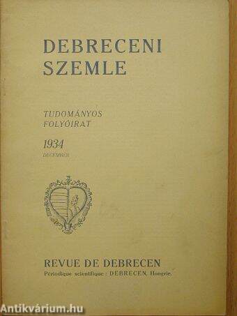 Debreceni Szemle 1934. december