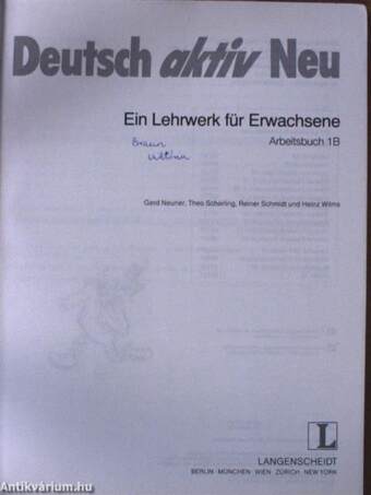 Deutsch aktiv Neu 1B - Arbeitsbuch